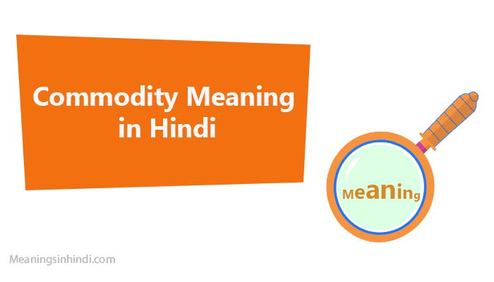 Commodity meaning in Hindi