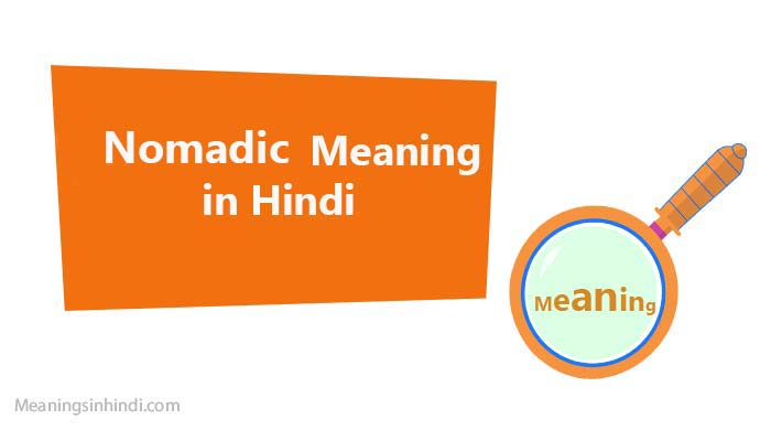 Nomadic meaning in Hindi with examples